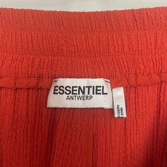 Essentiel Antwerp Crinkle Crepe Wide Leg Pants Summer Spring Sz 10 - Picture 8 of 14
